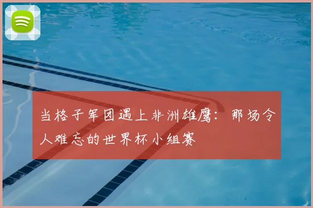 当格子军团遇上非洲雄鹰:那场令人难忘的世界杯小组赛